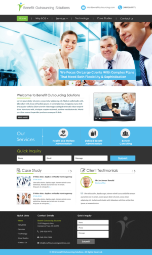 Web Design par Sbss pour Benefit Outsourcing Solutions Inc | Design : #11350047