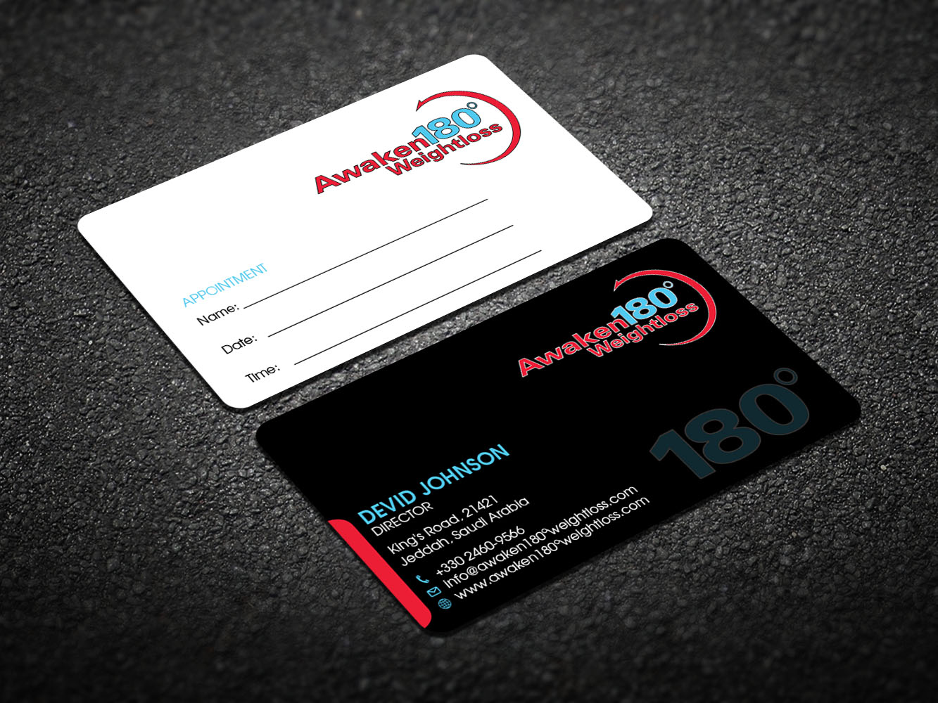 weight loss business cards