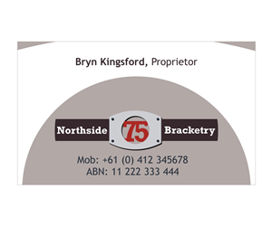 revised: 'northside bracketry' logo -or- business card | Business Card Design by ideartery