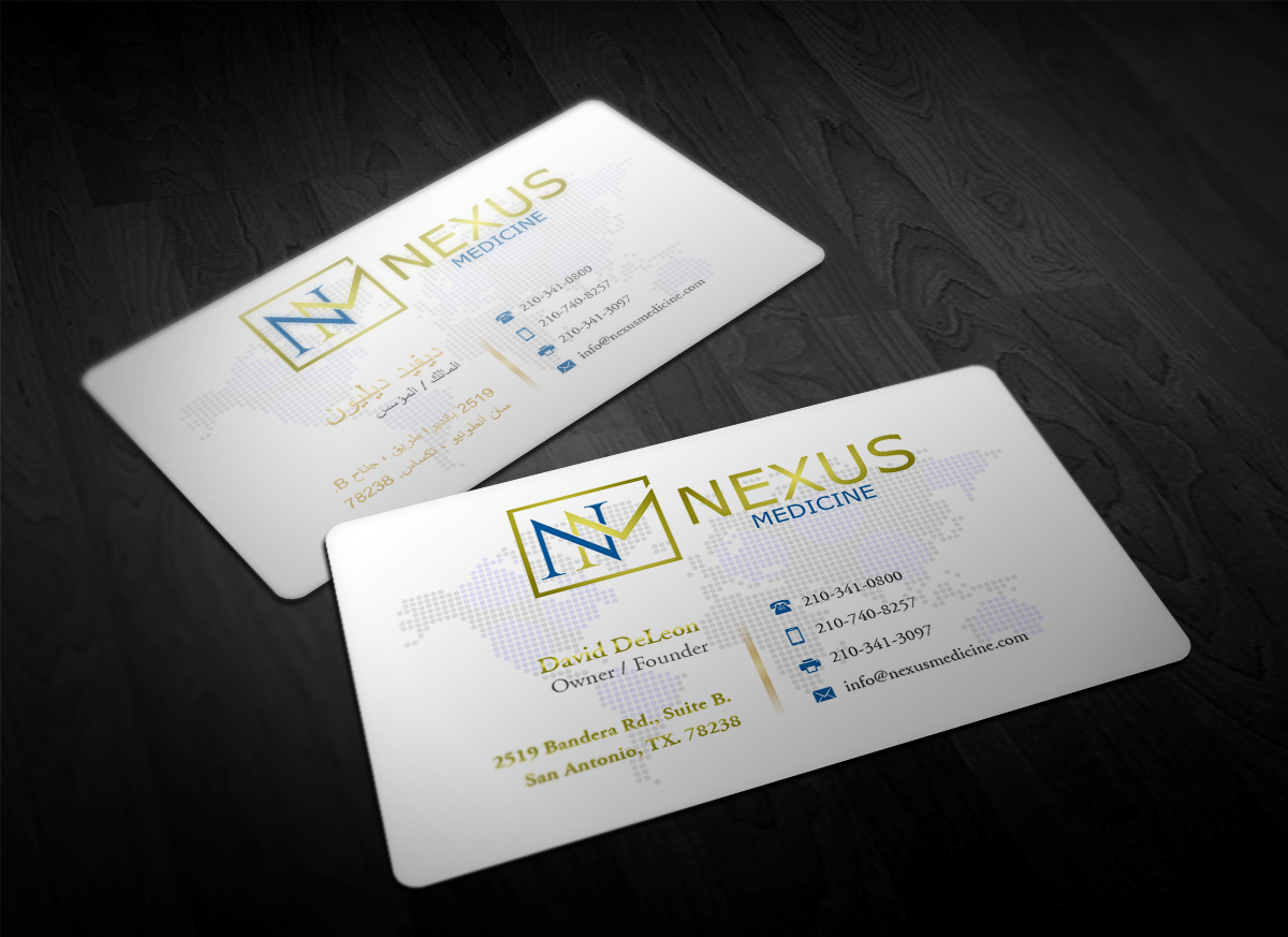 Visitenkarten-Design von Pointless Pixels India für Nexus Medicine | Design #11314327
