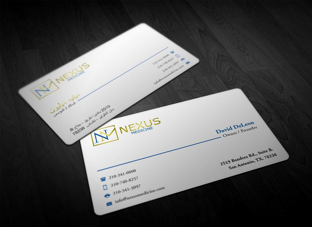 Diseño de Tarjeta de Presentación por Pointless Pixels India para Nexus Medicine | Diseño #11319123