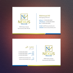 International Medical travel company needs professional card | Business Card Design by Dezero