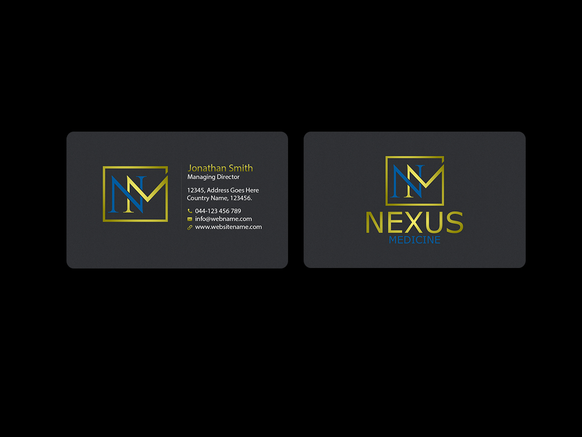 Business Card Design by Creations Box 2015 for Nexus Medicine | Design #11292681