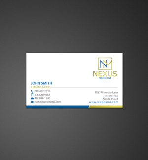 Business Card Design by chandrayaan.creative for Nexus Medicine | Design: #11288788