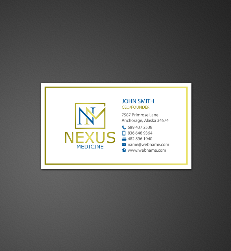 Business Card Design by chandrayaan.creative for Nexus Medicine | Design #11288792