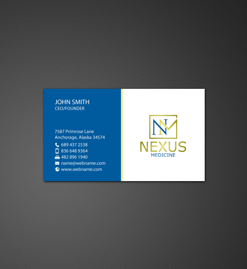 Business Card Design by chandrayaan.creative for Nexus Medicine | Design #11288796