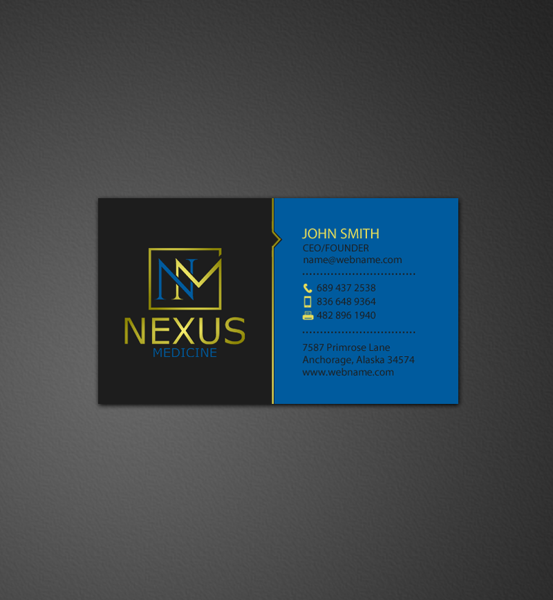 Business Card Design by chandrayaan.creative for Nexus Medicine | Design #11288799