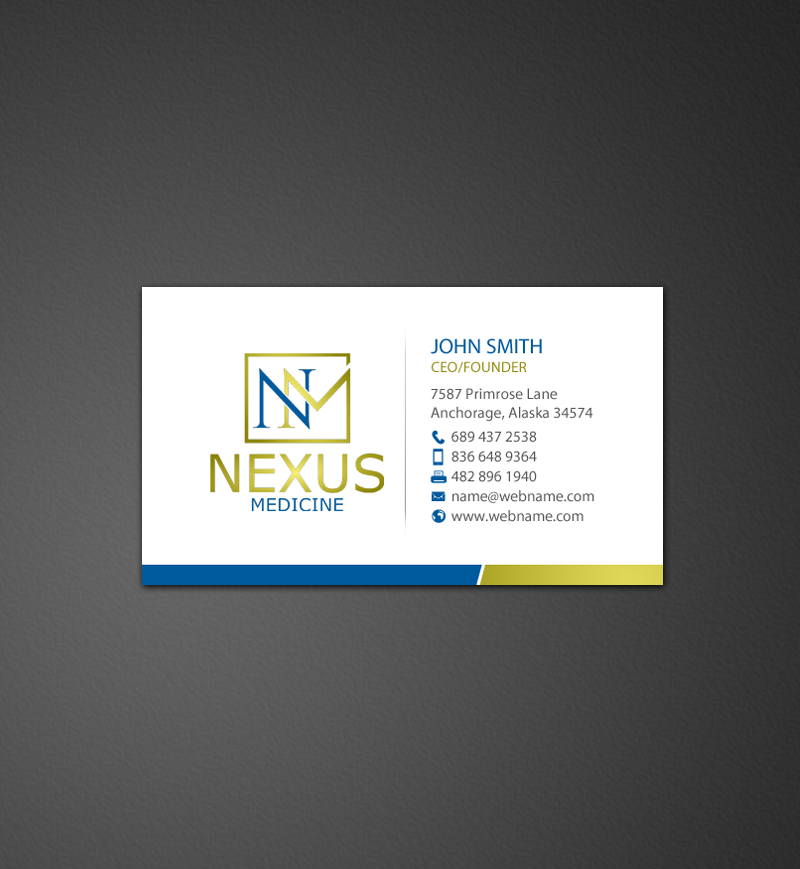 Business Card Design by chandrayaan.creative for Nexus Medicine | Design #11288800