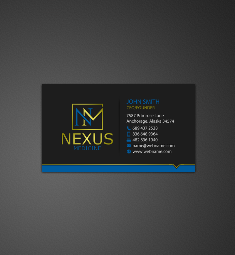 Business Card Design by chandrayaan.creative for Nexus Medicine | Design #11288802