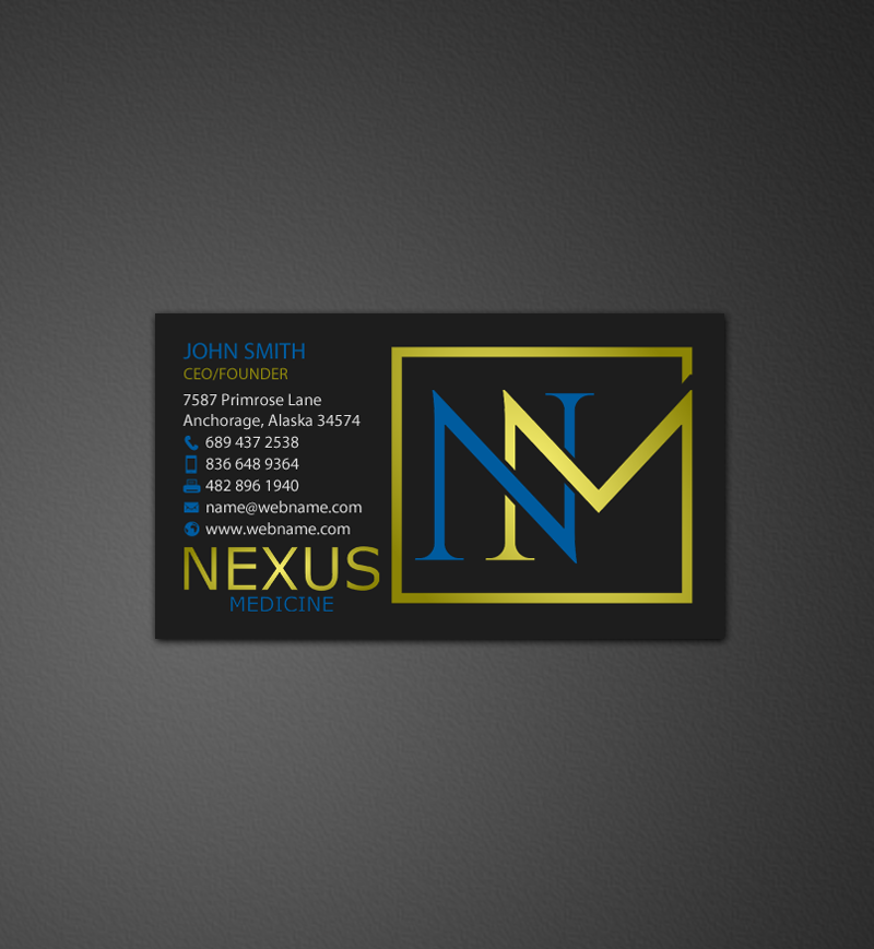 Business Card Design by chandrayaan.creative for Nexus Medicine | Design #11294884
