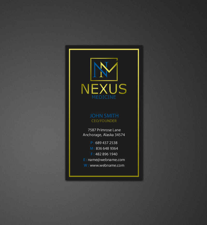 Business Card Design by chandrayaan.creative for Nexus Medicine | Design #11294885