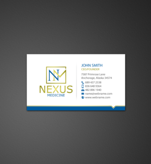 Business Card Design by chandrayaan.creative for Nexus Medicine | Design: #11294886