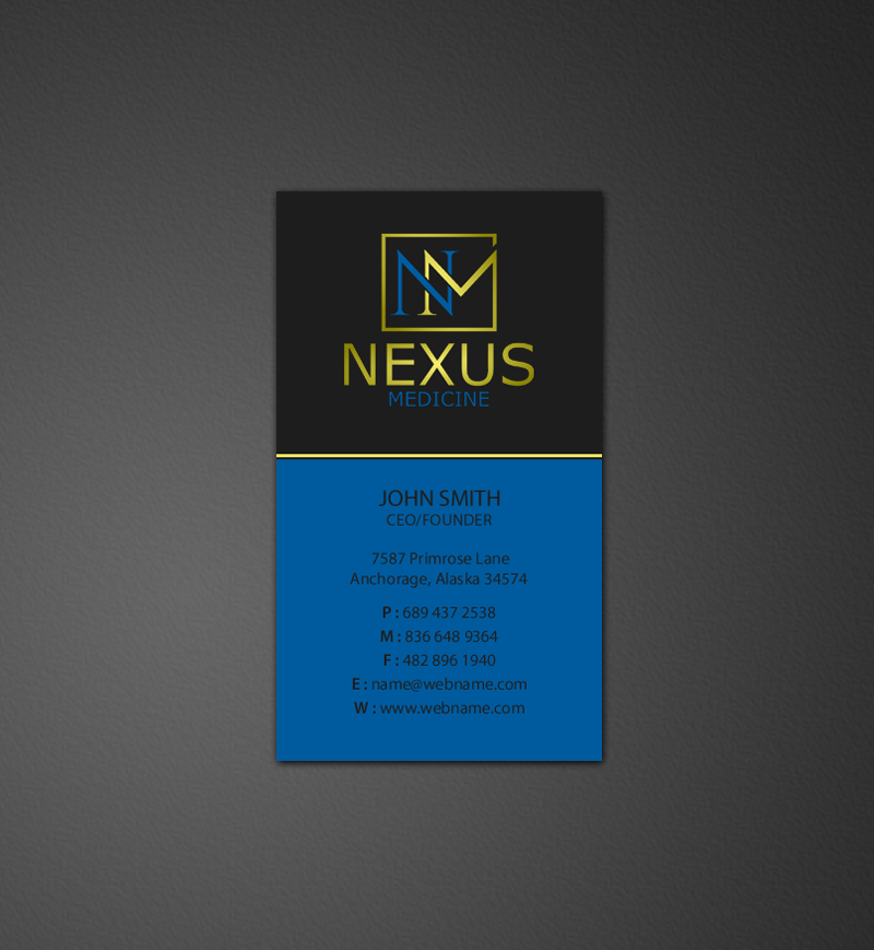 Business Card Design by chandrayaan.creative for Nexus Medicine | Design #11294890