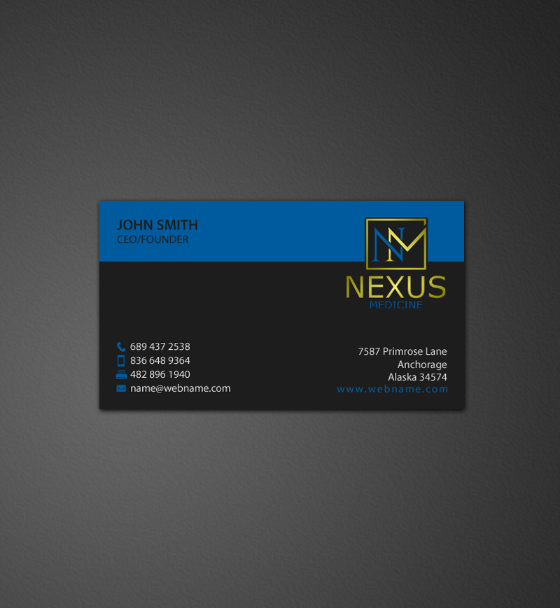 Business Card Design by chandrayaan.creative for Nexus Medicine | Design #11294891
