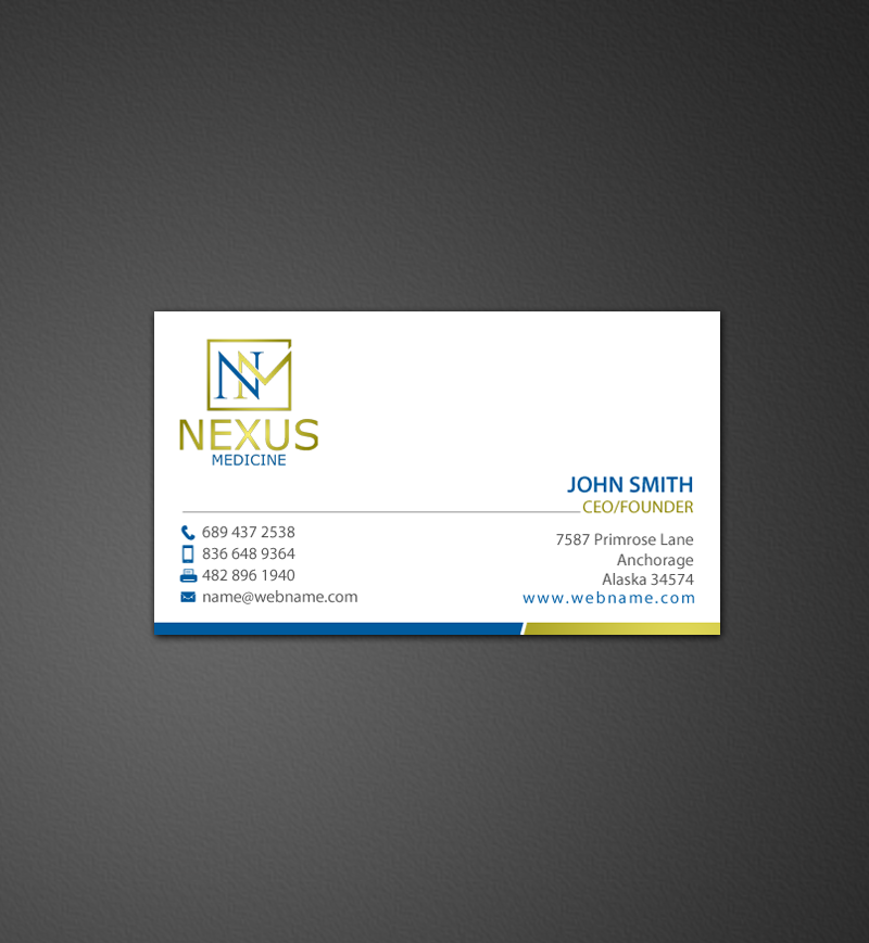 Business Card Design by chandrayaan.creative for Nexus Medicine | Design #11294896