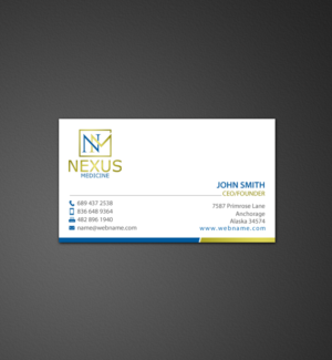 Business Card Design by chandrayaan.creative for Nexus Medicine | Design: #11294896