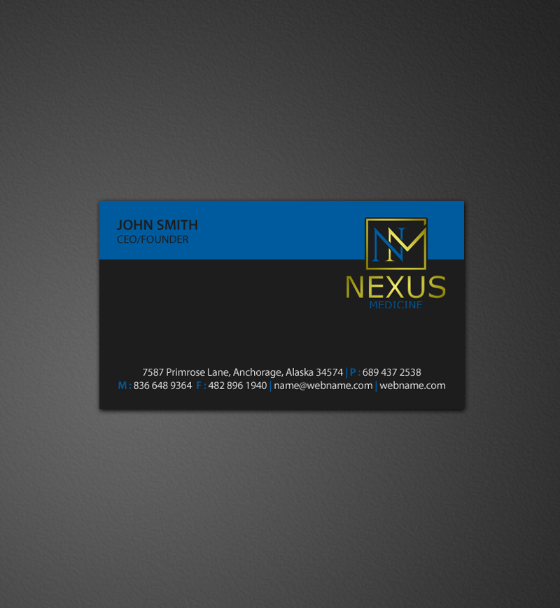 Business Card Design by chandrayaan.creative for Nexus Medicine | Design #11294897