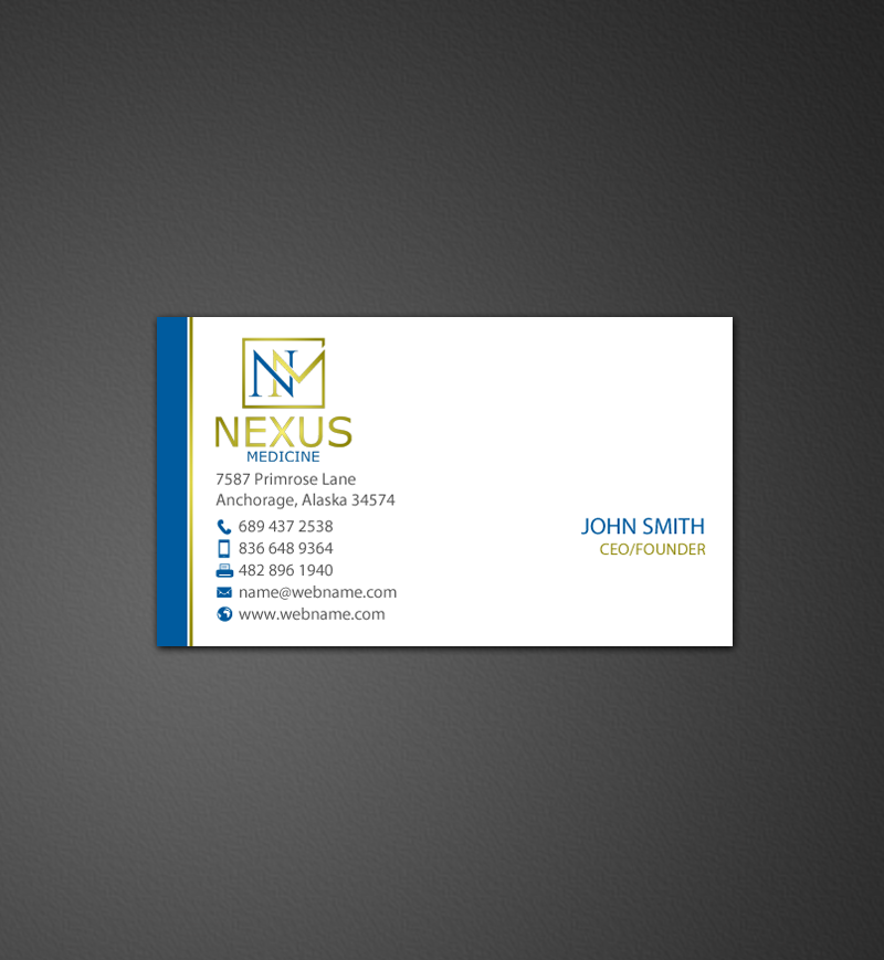 Design de Carte de Visite par chandrayaan.creative pour Nexus Medicine | Design #11294899