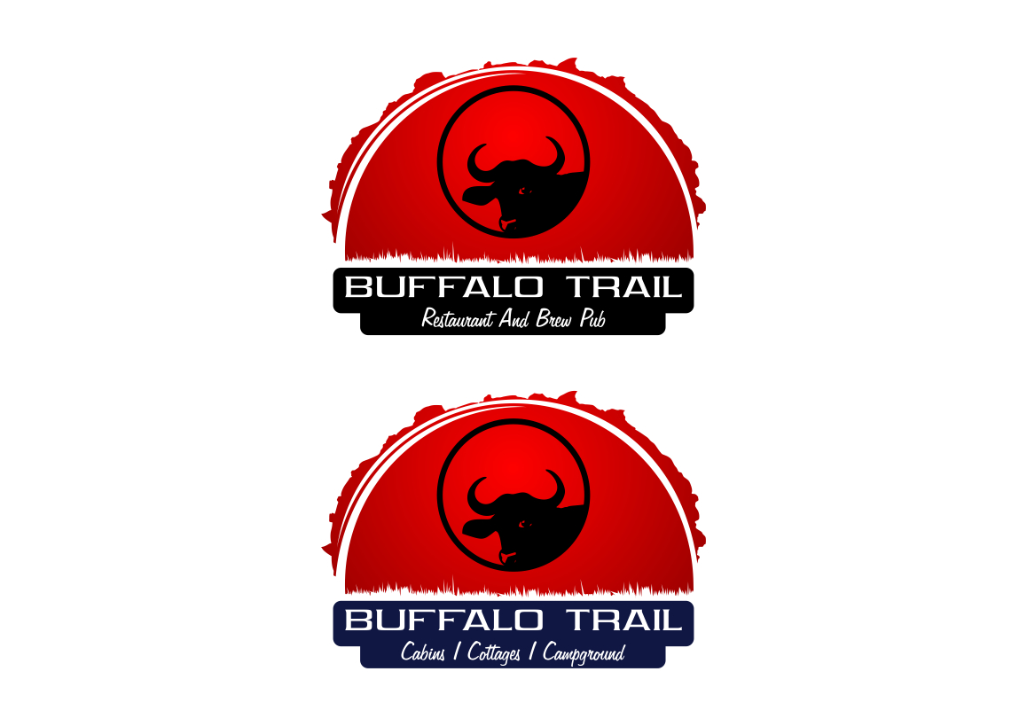 Bold Playful Restaurant Logo Design For Buffalo Trail By