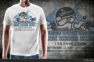 Upstate Splash Charity Open Water Swim | T-shirt Design by gekgrfx