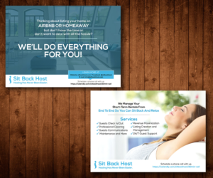 Diseño de Flyer por Designers Hub para Sit Back Host | Diseño: #11320019