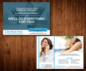 Diseño de Flyer por Designers Hub para Sit Back Host | Diseño: #11335407