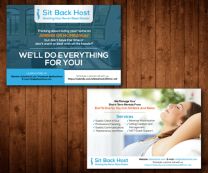 Diseño de Flyer por Designers Hub para Sit Back Host | Diseño: #11336380