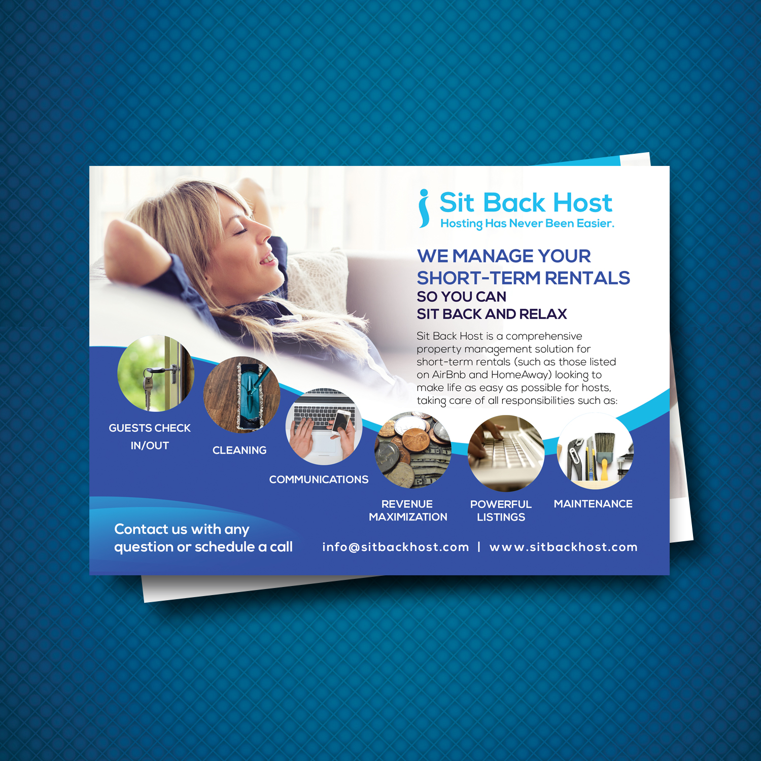 Flyer Design by uk for Sit Back Host | Design #11296543