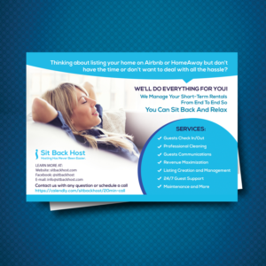 Diseño de Flyer por uk para Sit Back Host | Diseño: #11306598