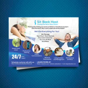 Diseño de Flyer por uk para Sit Back Host | Diseño: #11306599