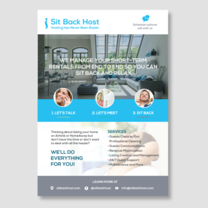 Flyer Design by  maria.design for Sit Back Host | Design: #11334563