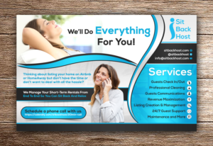 Diseño de Flyer por debdesign para Sit Back Host | Diseño: #11308053