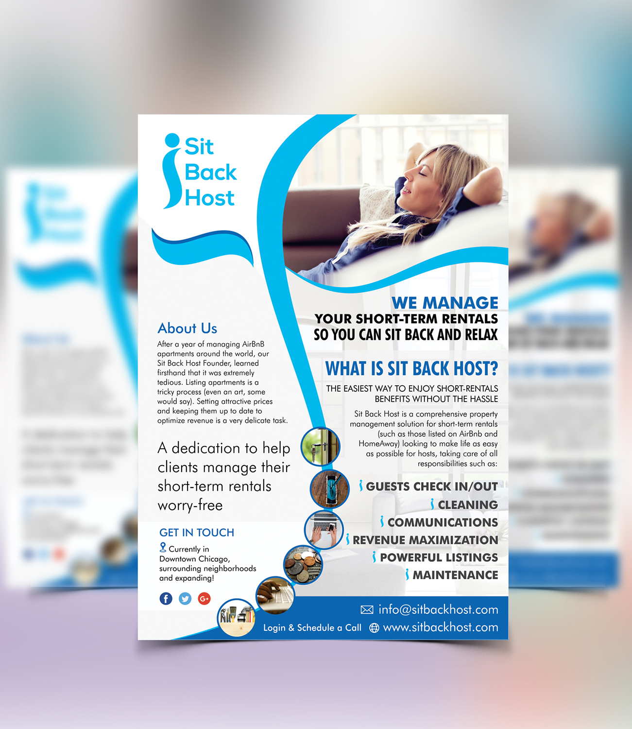 Flyer Design by ecorokerz for Sit Back Host | Design #11299020