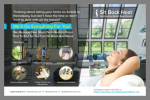 Flyer Design by jeetu87 for Sit Back Host | Design #11332391