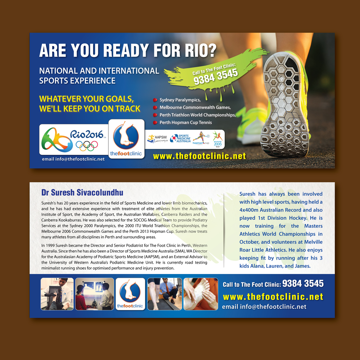 Flyer Design by meet007 for The Foot Clinic | Design #11571380
