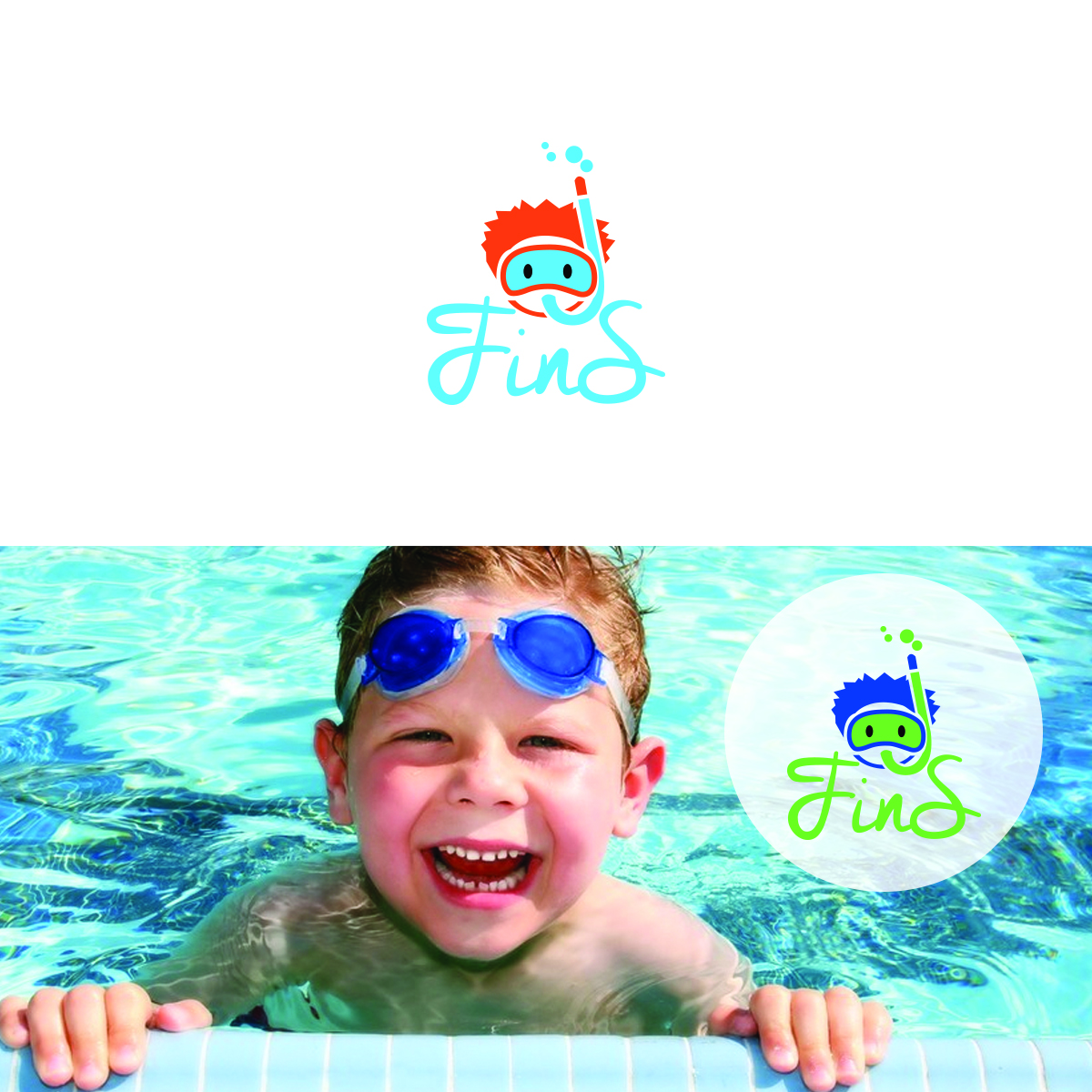 Logo-Design von jemstech für Fins Swim Schools | Design #11298276