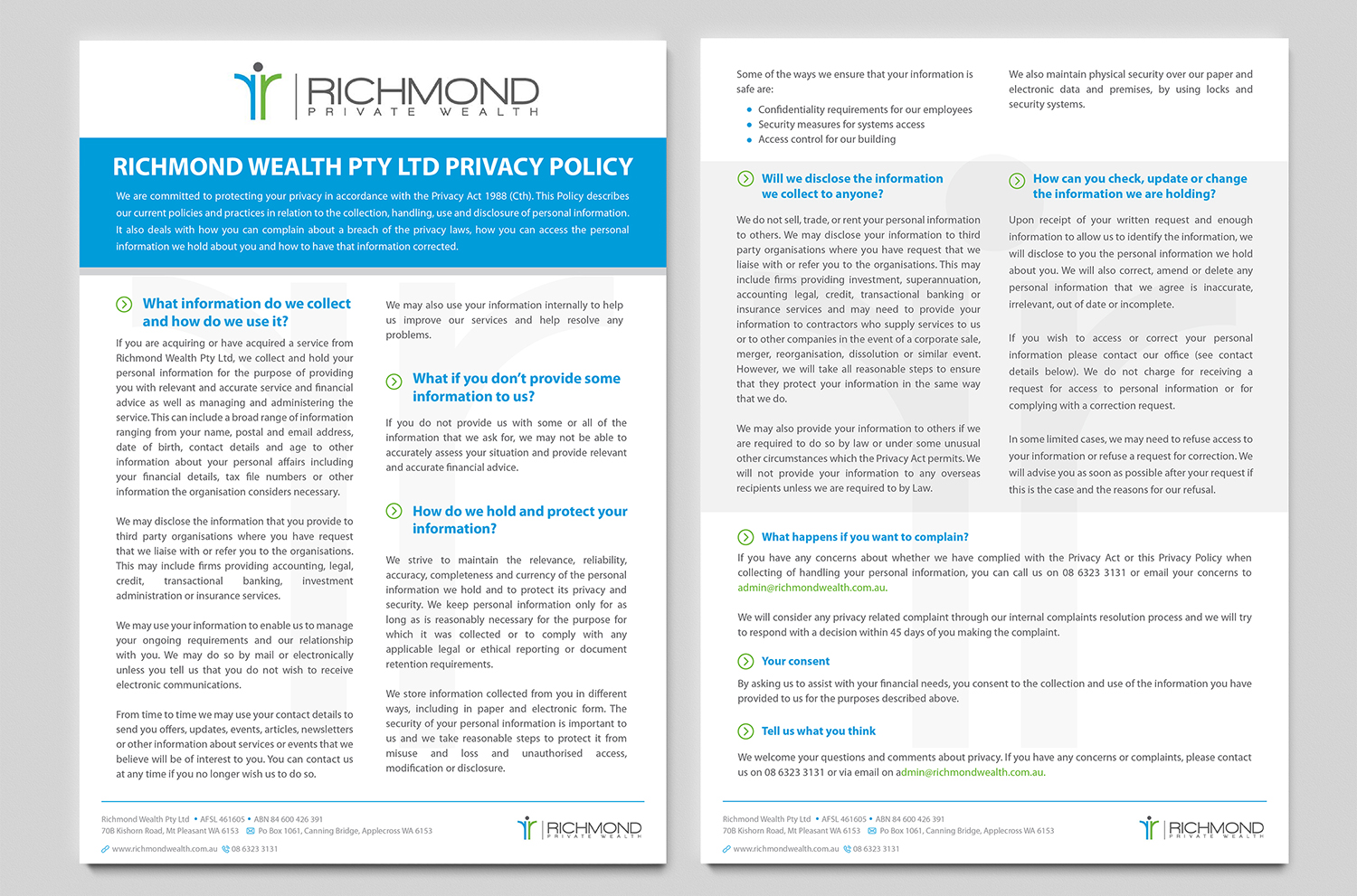 Print Design by HelliumworkStudio for Richmond Wealth | Design: #11343752