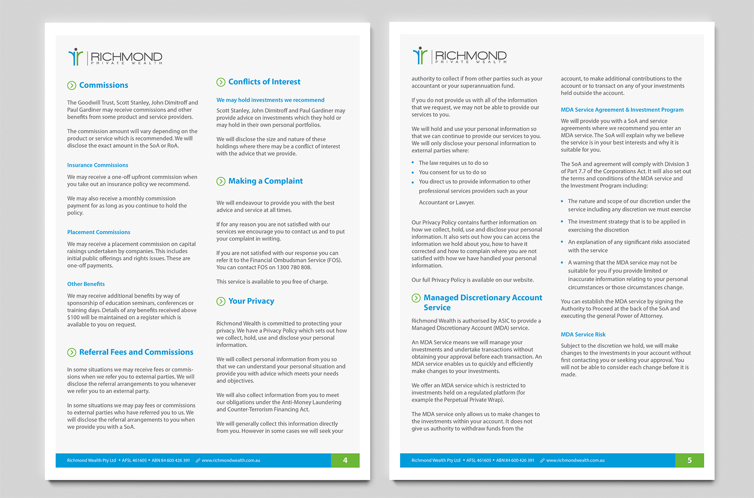 Diseño de Impresos por HelliumworkStudio para Richmond Wealth | Diseño #11523236
