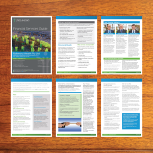 Diseño de Impresos por Annie Creative Service para Richmond Wealth | Diseño #11459275