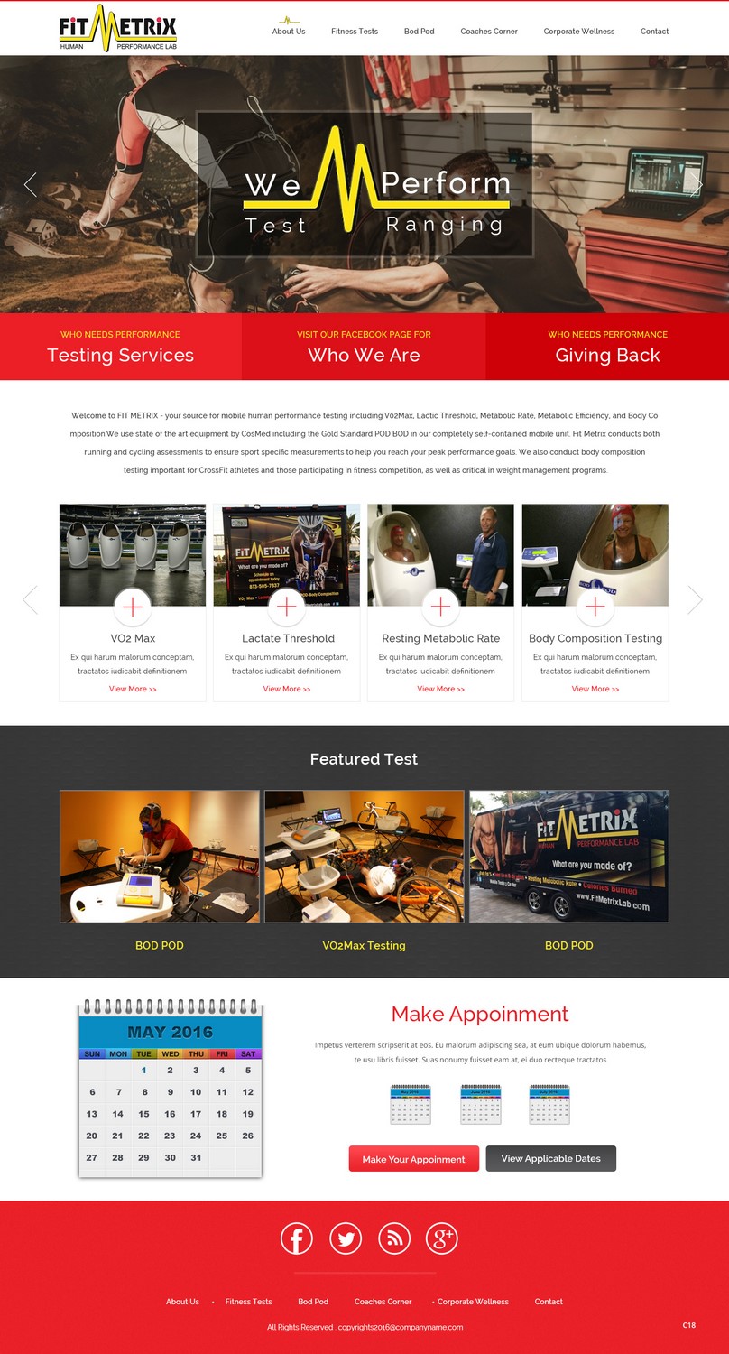 Web-Design von pb für Fit Metrix Lab, Inc | Design #11310154
