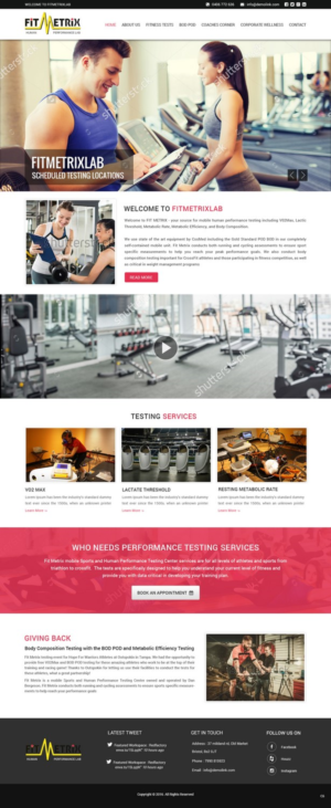 Web Design by pb for Fit Metrix Lab, Inc | Design: #11310156