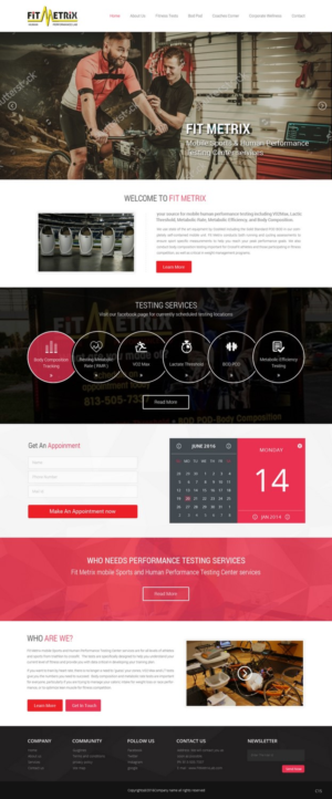 Web Design by pb for Fit Metrix Lab, Inc | Design: #11310163