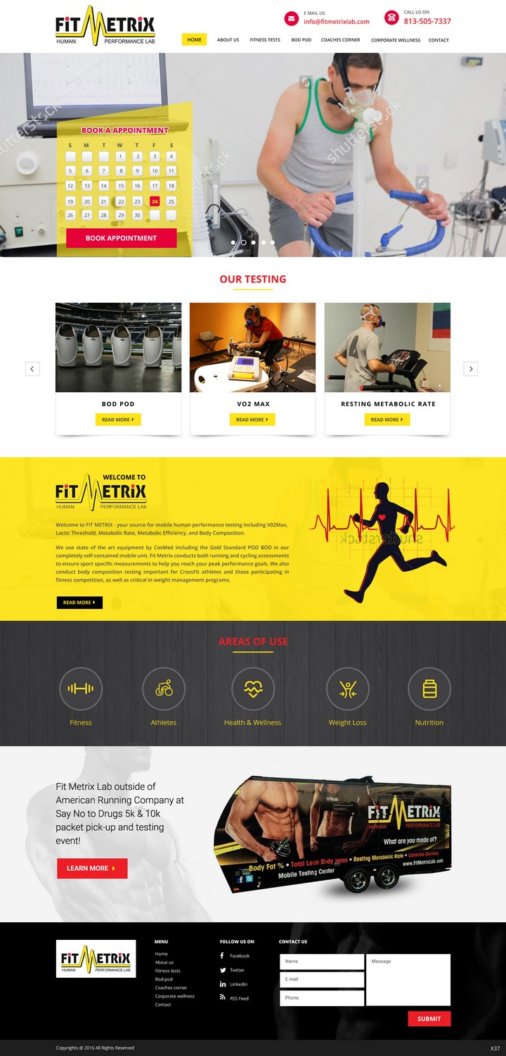 Web-Design von pb für Fit Metrix Lab, Inc | Design #11310165