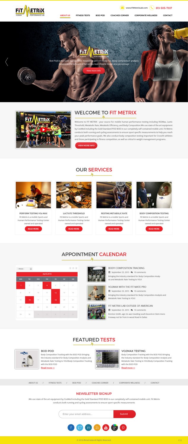 Web Design by pb for Fit Metrix Lab, Inc | Design #11310172