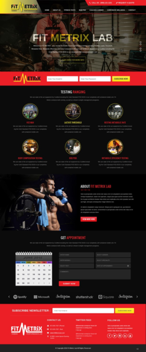 Web Design by pb for Fit Metrix Lab, Inc | Design: #11310174