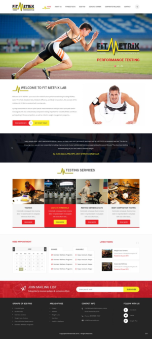 Web Design by pb for Fit Metrix Lab, Inc | Design: #11310175