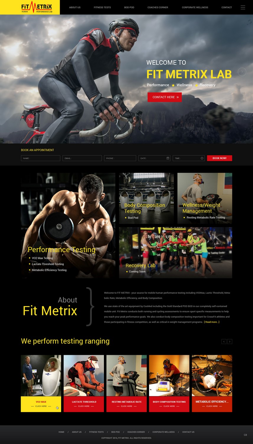 Web Design by pb for Fit Metrix Lab, Inc | Design #11353986
