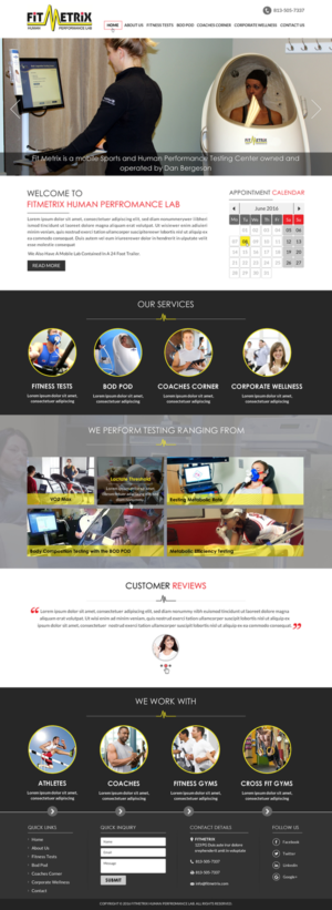 Web Design by Sbss for Fit Metrix Lab, Inc | Design: #11318570