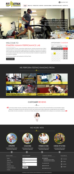 Web Design by Sbss for Fit Metrix Lab, Inc | Design: #11318571