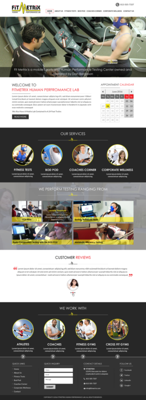 Web Design by Sbss for Fit Metrix Lab, Inc | Design: #11318573